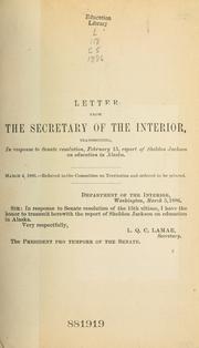 Cover of Report on education in Alaska by United States. Office of Education