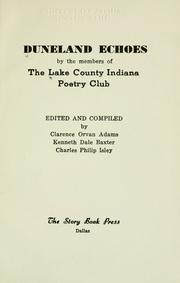 Front cover of Duneland echoes by Lake County Indiana Poetry Club.