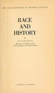 Cover of Race et histoire by Claude Lévi-Strauss
