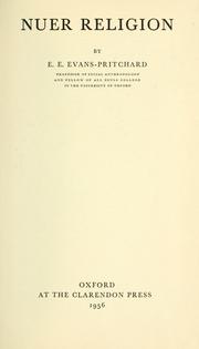 Cover of Nuer religion by E. E. Evans-Pritchard