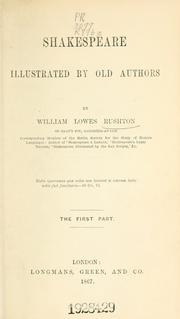 Front cover of Shakespeare illustrated by old authors by William Lowes Rushton