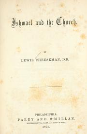 Front cover of Ishmael and the church by Lewis Cheeseman