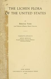 Front cover of The lichen flora of the United States by Fink, Bruce