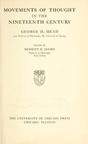 Front cover of Movements of thought in the nineteenth century by George Herbert Mead