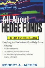 Cover of All About Hedge Funds by Robert A. Jaeger