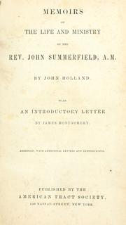 Cover of Memoirs of the life and ministry of the Rev. John Summerfield by Holland, John
