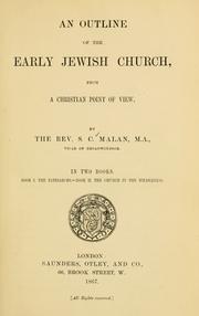 Front cover of An outline of the early Jewish church by Malan, Solomon Caesar