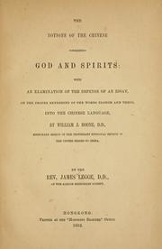 Front cover of The notions of the Chinese concerning God and spirits by James Legge