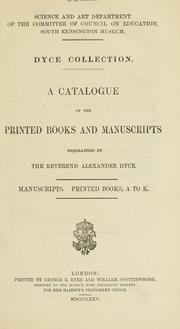 Front cover of Dyce Collection by South Kensington Museum. Dyce Collection.