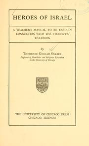 Front cover of Heroes of Israel by Theodore Gerald Soares