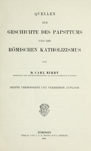 Front cover of Quellen zur Geschichte des Papsttums und des römischen Katholizismus by Carl Mirbt