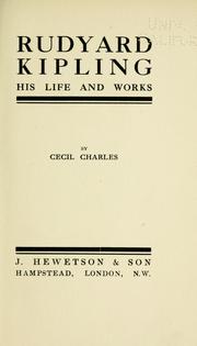 Front cover of Rudyard Kipling, his life and works by Charles E. Carrington