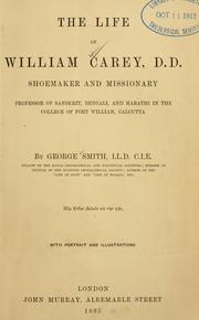 Front cover of The life of William Carey, D.D by George Smith