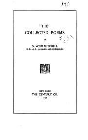 Front cover of The Collected Poems Of S. Weir Mitchell by S. Weir Mitchell