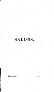 Cover of Salons by Denis Diderot