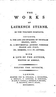 Cover of The works of Laurence Sterne by Laurence Sterne