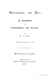 Cover of Nothing to do by J. H. Howard