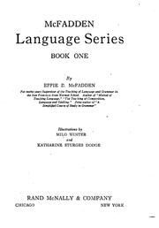 Front cover of McFadden language series .. by Effie Belle McFadden
