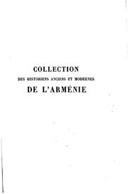 Front cover of Collection des historiens anciens et modernes de l'Arménie by Victor Langlois