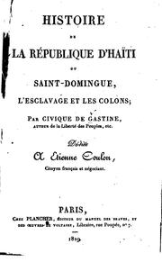 Front cover of Histoire de la république d'Haïti ou Saint-Domingue by Civique de Gastine