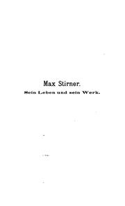 Cover of Max Stirner by John Henry Mackay