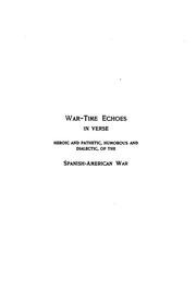 Front cover of War-time echoes by Brownlee, James Henry