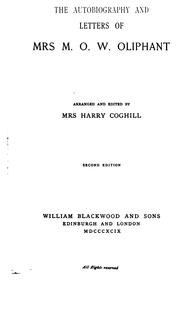 Front cover of The autobiography and letters of Mrs. M.O.W. Oliphant by Margaret Oliphant