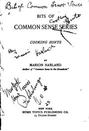 Front cover of Bits of common sense series by Marion Harland