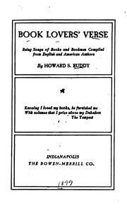Cover of Book lovers' verse by Howard Shaw Ruddy