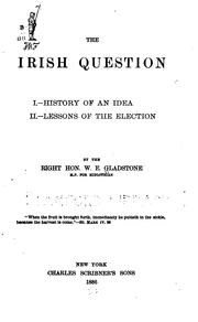Cover of The Irish question by William Ewart Gladstone