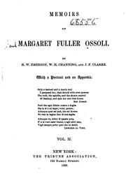 Front cover of Memoirs of Margaret Fuller Ossoli by Margaret Fuller