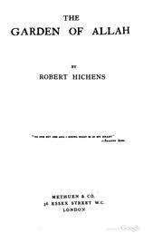 Front cover of The garden of Allah by Robert Smythe Hichens