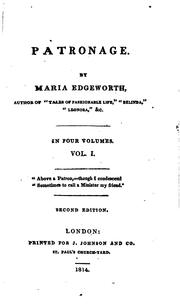 Cover of Patronage by Maria Edgeworth
