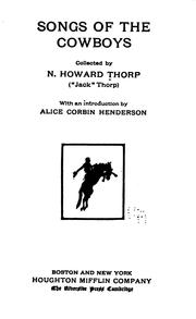Cover of Songs of the cowboys by N. Howard Thorp