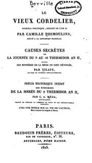 Front cover of Le vieux cordelier by Camille Desmoulins