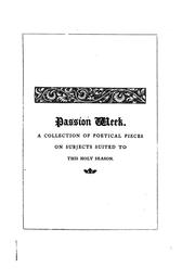 Cover of Passion week by Albrecht Dürer