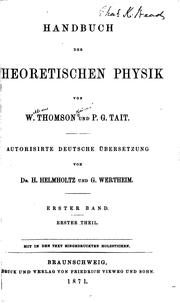 Cover of Elements of natural philosophy by William Thomson Kelvin