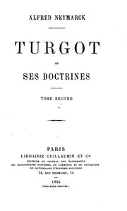 Front cover of Turgot et ses doctrines by Alfred Neymarck