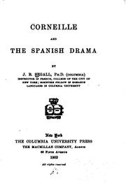Front cover of Corneille and the Spanish drama by Jacob Bernard Segall