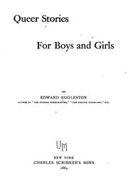 Front cover of Queer stories for boys and girls by Edward Eggleston