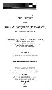 Front cover of The history of the Norman conquest of England by Edward Augustus Freeman