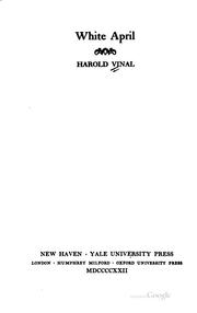 Cover of White April by Harold Vinal