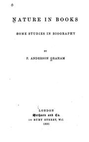 Front cover of Nature in books by P. Anderson Graham