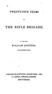 Front cover of Twenty-five years in the Rifle Brigade by William Surtees