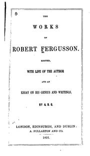 Front cover of The works of Robert Fergusson by Fergusson, Robert