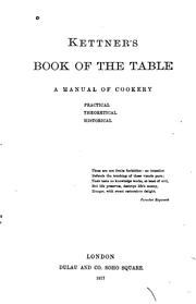 Cover of Kettner's book of the table by E. S. Dallas