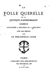 Front cover of La folle querelle by Adrien Thomas Perdou de Subligny