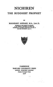 Front cover of Nichiren by Anesaki, Masaharu