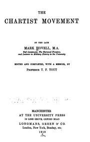 Cover of The Chartist movement by Hovell, Mark