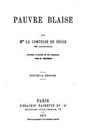 Cover of Pauvre Blaise by Sophie, comtesse de Ségur